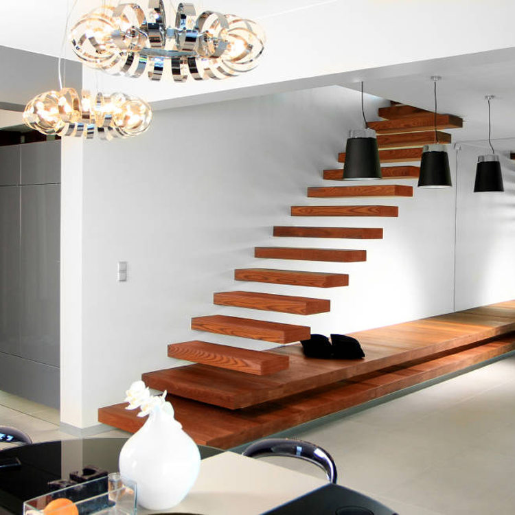 timber floating staircase