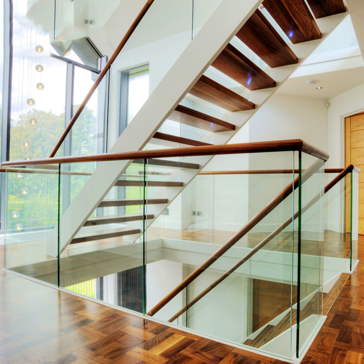 double stinger solid wood staircase