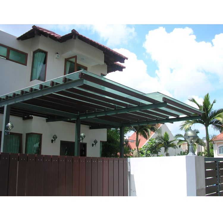 carbon steel strong glass canopy