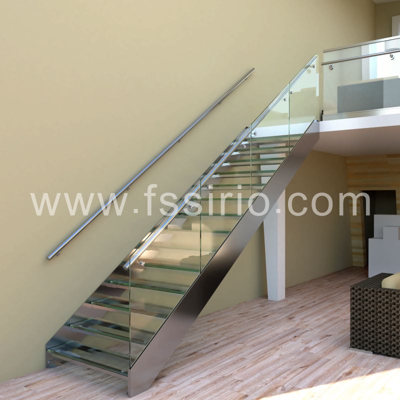 Tempered glass stainless steel staircase hot sale